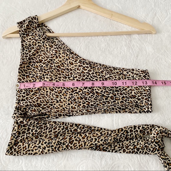 Shein Leopard Print Ruched Skirt & Top - Picture 8 of 9